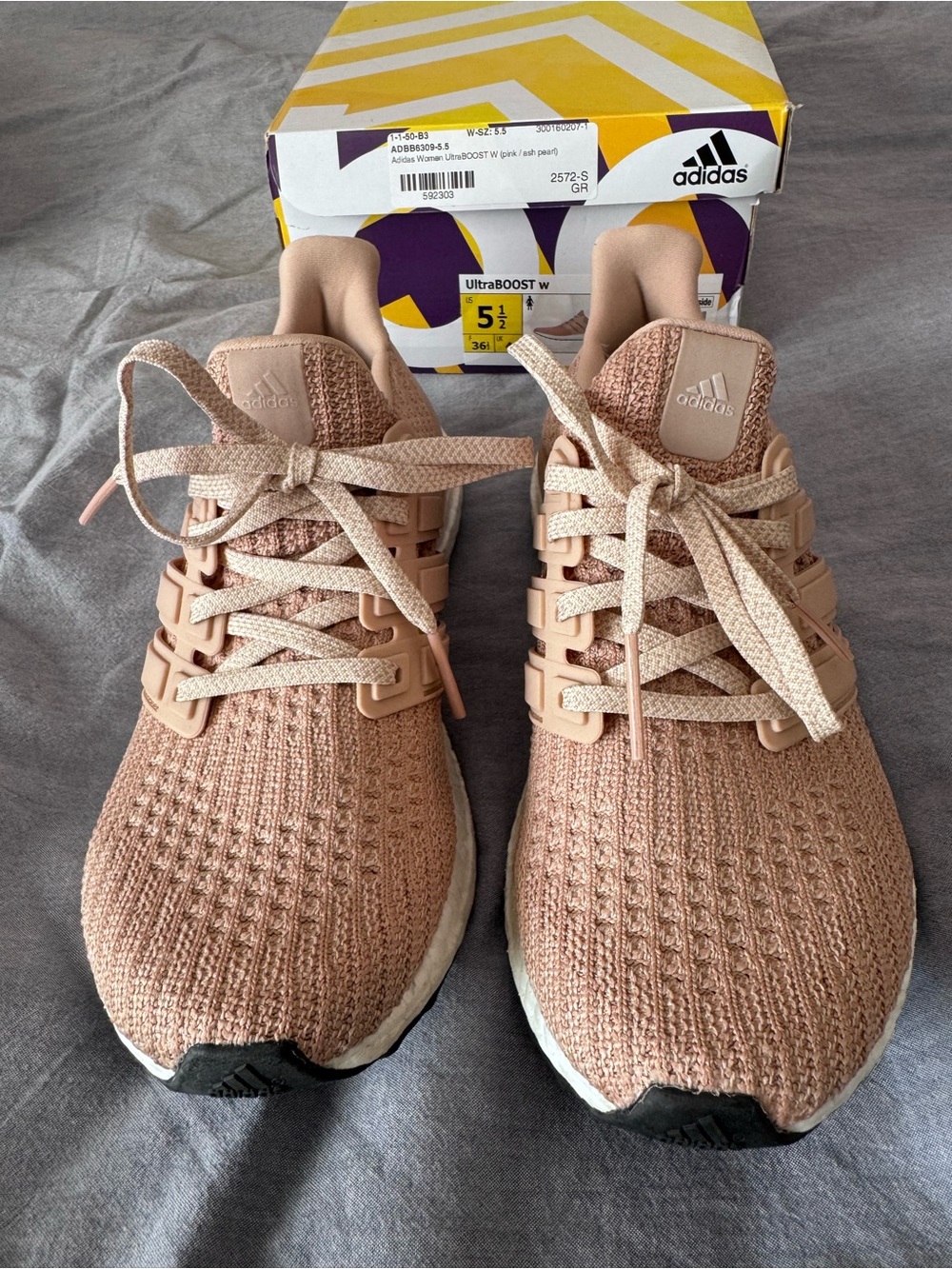 adidas UltraBOOST Women's Running Shoes - Blush - 5.5 - Picture 2 of 6